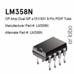 Lm358n Op Amp Dual Gp ±15v/30v 8-pin Pdip Tube