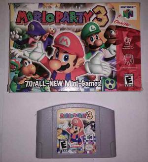 Mario Party 3 N64 Caja+instructivos+juego Estado Coleccion