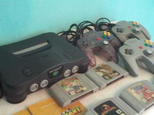 Nintendo 64 Con Accesorios Y 7 Juegos, Mk4 Y Mario Kart 64