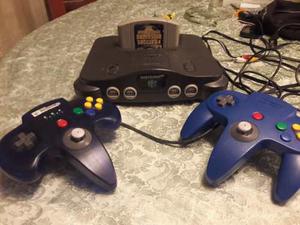 Nintendo 64 Consola 2 Controles 1 Juego Todos Sus Cables