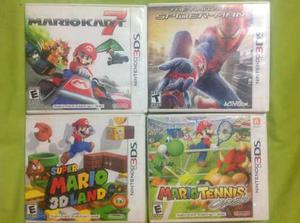Juegos De Nintendo Ds 3d Mario Kart7,land 3d, Tenis Open