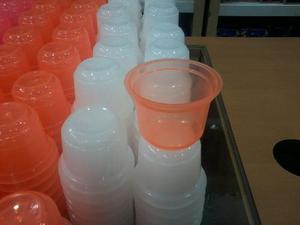Vasos Shot Plásticos De Color Y Transparente Y Cucharitas