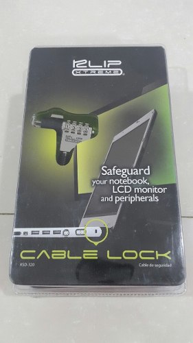 Cable De Seguridad. Cable Lock. Klip Xtreme 1.8 Metros