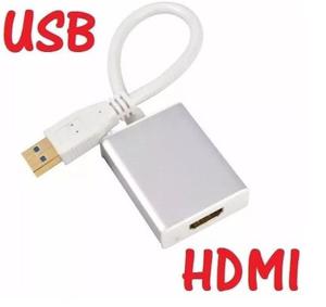 Convertidor Usb A Hdmi Laptop Pc Al Televisor Hd 3.0 Y 2.0