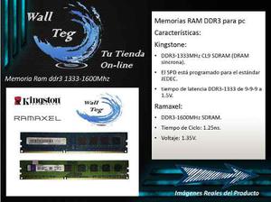 Memoria Ram Ddr3 4gb  Mhz