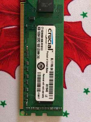 Memoria Ram Ddr3 8gb Crucial