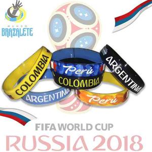 Pulseras Mundial Rusia  Silicon Colores Variados