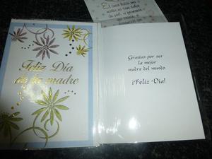 Tarjetas De Felicitacion Dia De La Madre Con Borde Dorado