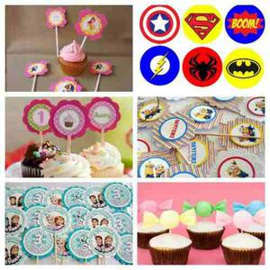 Toppers Candy Bar Cupcake Dulces Ponquesitos X12