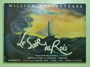 Afiche Obra - Le Soir Des Rois - William Shakespeare Montado