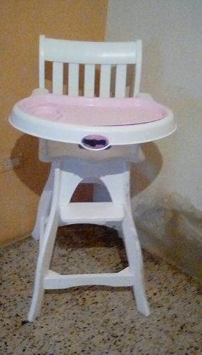 Silla Comedor Para Tu Bebe, Color Blanco, En Madera