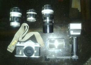 Camara Fotografica De Coleccion Y Sus Accesorios