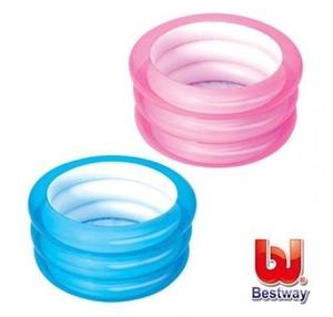 Piscina Inflable Para Bebes 3 Anillos 70x30 Cm Rosa.