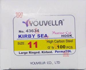100 Anzuelos De Pescar Youvella Kirby Sea Alto Carbono # 11