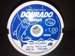 Nylon De Pescar De 1mm X 100 Mtrs Dourado Tipo Premium