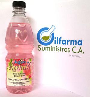 Agua De Rosas Con Glicerina, Sin Alcohol 1 Litro.