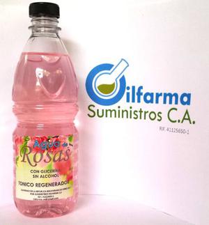 Agua De Rosas Con Glicerina, Sin Alcohol 500ml.