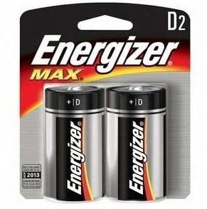 Baterias Energizer, Tipo D2. Paquete De 2 Baterias