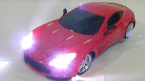 Carro A Control Remoto Astom Martin Rojo Luces Led Veloz Rc