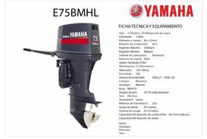 Motor Yamaha 75 Hp Fuera De Borda Pata Larga