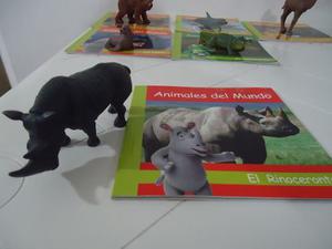Muñecos De Animales+libro Didactico Para Niños