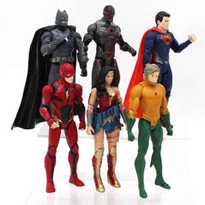 Set 6 Figuras La Liga De La Justicia Batman Superman Dc 17cm