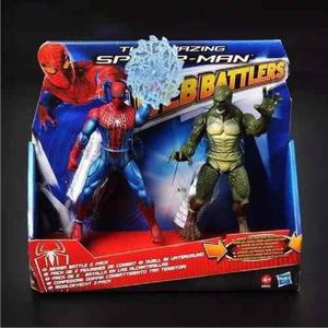 Set De 2 Figuras Spiderman Vs Lagarto 16cm Articulado Hasbro