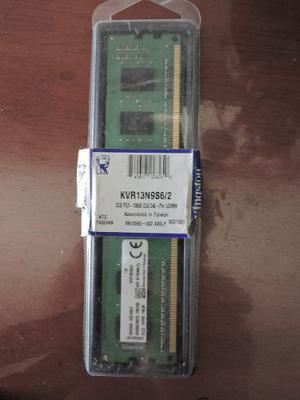 Memoria Ram 2gb Ddr3 Kingston Kvr13n9s6