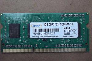 Memoria Ram Ddr3 De 1gb  Sodimm