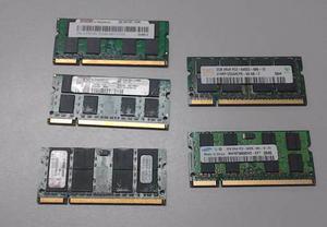 Memorias Ddr2 2gb Y 1gb Para Laptops Marcas Kingston Hunix