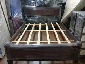 Cama Matrimonial De Madera Boston