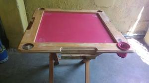 Mesa Plegable De Madera Para Dominó