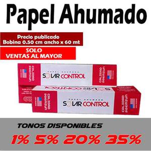 Papel Ahumado Solarcontrol 0.50 X 60 Mt