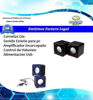 Mini Cornetas Usb Portatiles Gio 2.0 Pc Laptop Celular