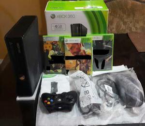 Xbox 360 Slim 4gb + Juegos + 1 Control + Chipeado Rgh