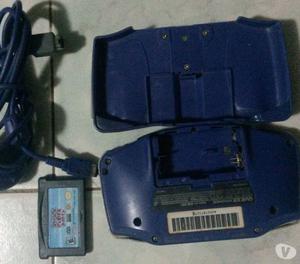 gameboy advance 1 juego y cable link con tapa completa