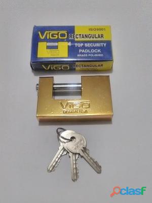 CANDADO VIGO ANTICIZALLA 90 MM (DORADO)