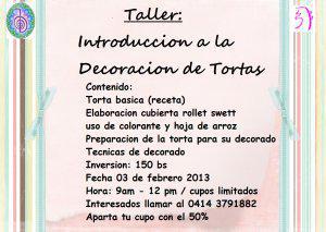 Curso basico de decoracion de Tortas