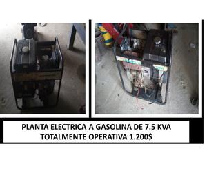 PLANTA ELECTRICA A GASOLINA DE 7.5 KVA