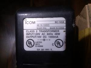 Transformador Para Radios Marca Icom Modelo Bc-145a