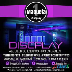 alquiler de Discplay, Iluminación, Pantallas, Música en