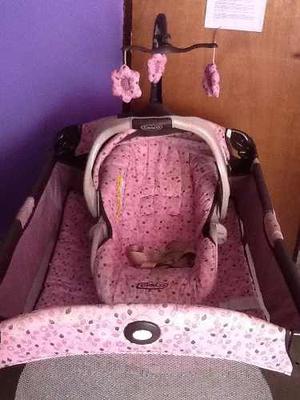 Portabebe Silla Carro Con Su Base Graco Niña