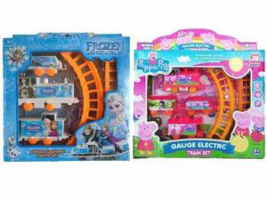 Tren Pista Electrico Frozen Y Peppa Disney Juguete Niñas