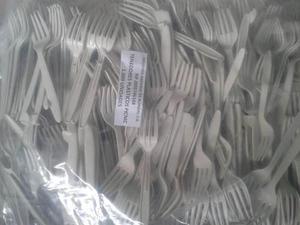 Cubiertos Tenedores Cuchillos Plasticos Inablo Bulto De 1000