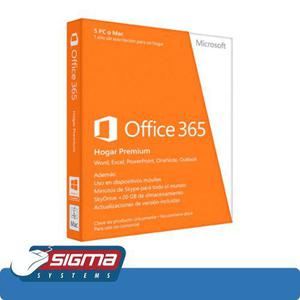 Licencia Office 365 Home Premium 32/64 Bit Para 5 Usuarios
