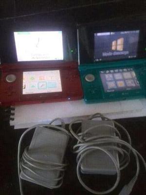 Nintendos Ds 3d Rojo Y Verde + R4 + Juegos