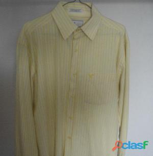 VENDO CAMISA AMARILLA A RAYAS BLANCAS TALLA M