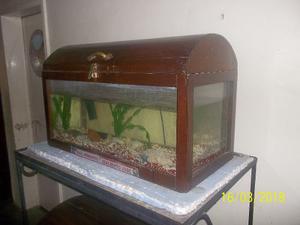 Acuario Con Todo Madera Y Vidrio