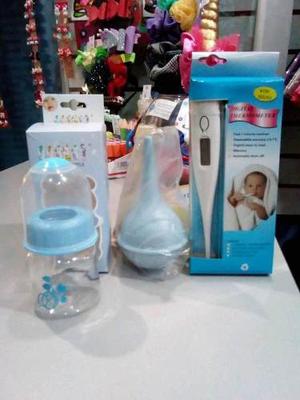 Aspirador Nasal + Tetero 2oz + Termometro Digital Lcd, Bebe