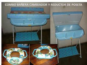 Bañera Cambiador + Reductor De Poseta (combo Usado)